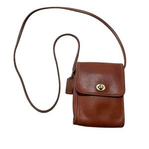 Coach Scooter Brown Leather Mini Crossbody Bag EUC